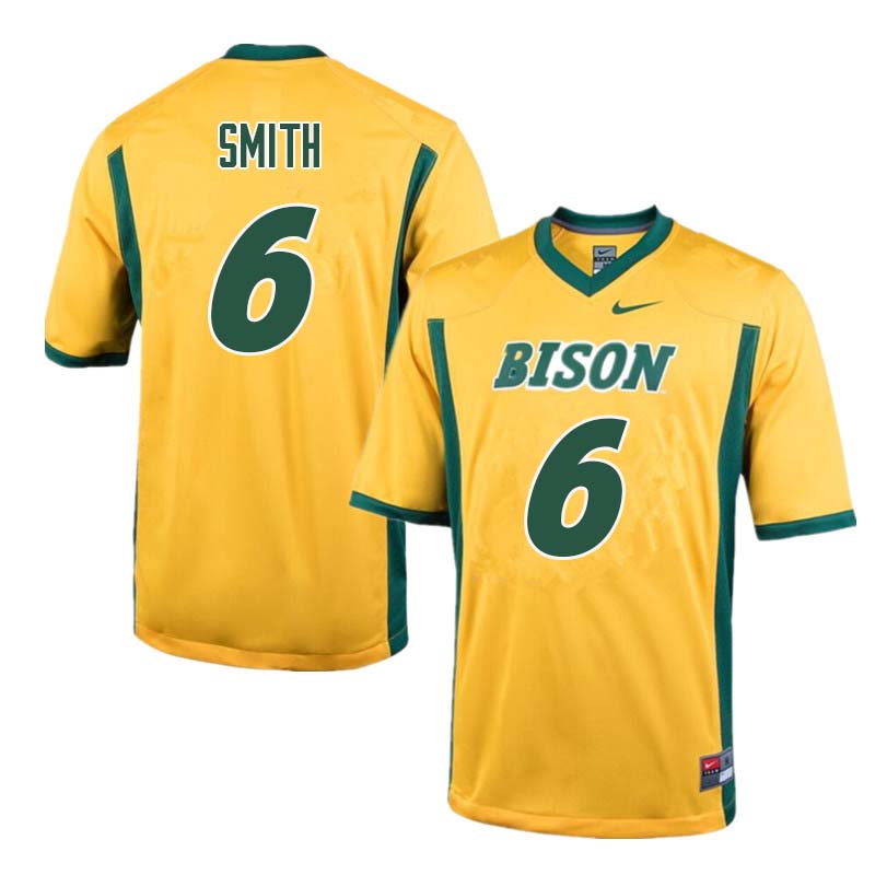 Men #6 C.J. Smith North Dakota State Bison College Football Jerseys Sale-Yellow - Click Image to Close